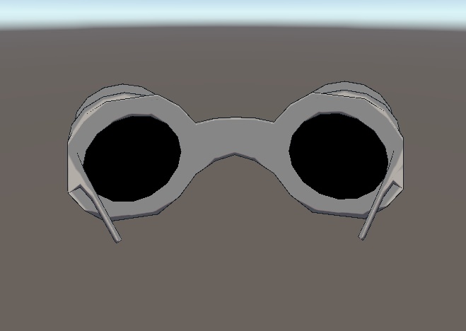 レンズが伸びる怪しいゴーグル眼鏡の3Dモデル
