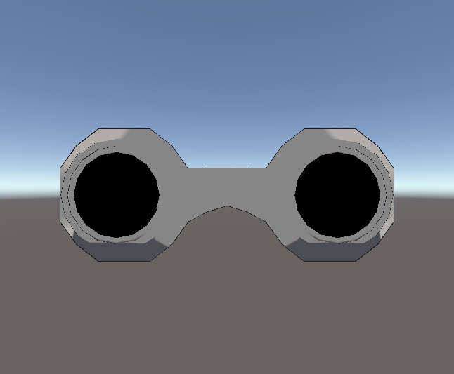 レンズが伸びる怪しいゴーグル眼鏡の3Dモデル