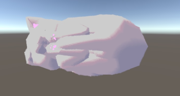 寝てるねこ3Dモデル