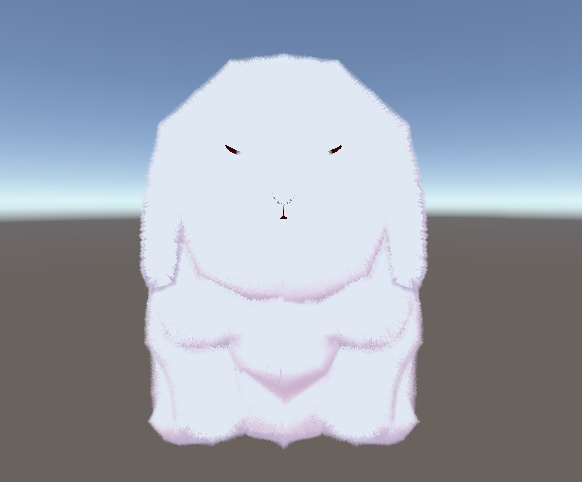 寝るうさぎ3Dモデル