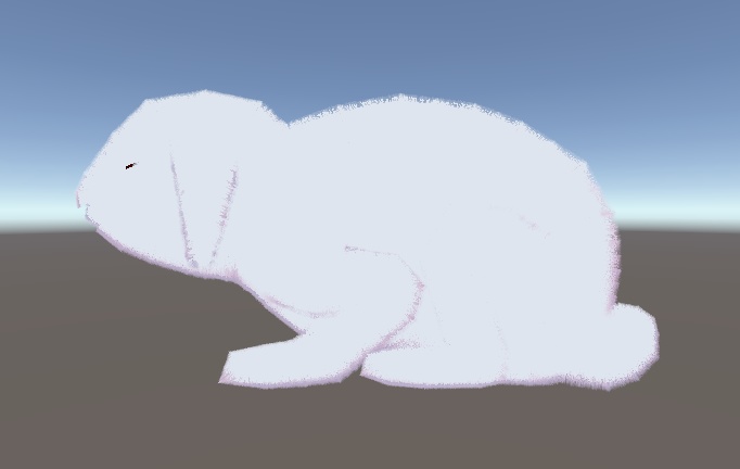 寝るうさぎ3Dモデル