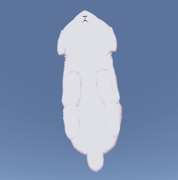 寝るうさぎ3Dモデル