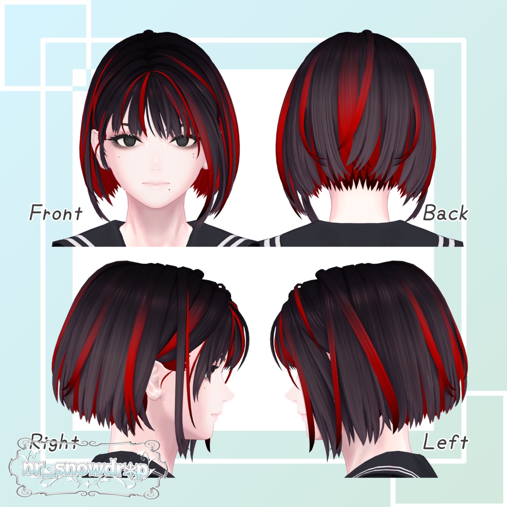 【深澄専用テクスチャ】Hairメッシュ
