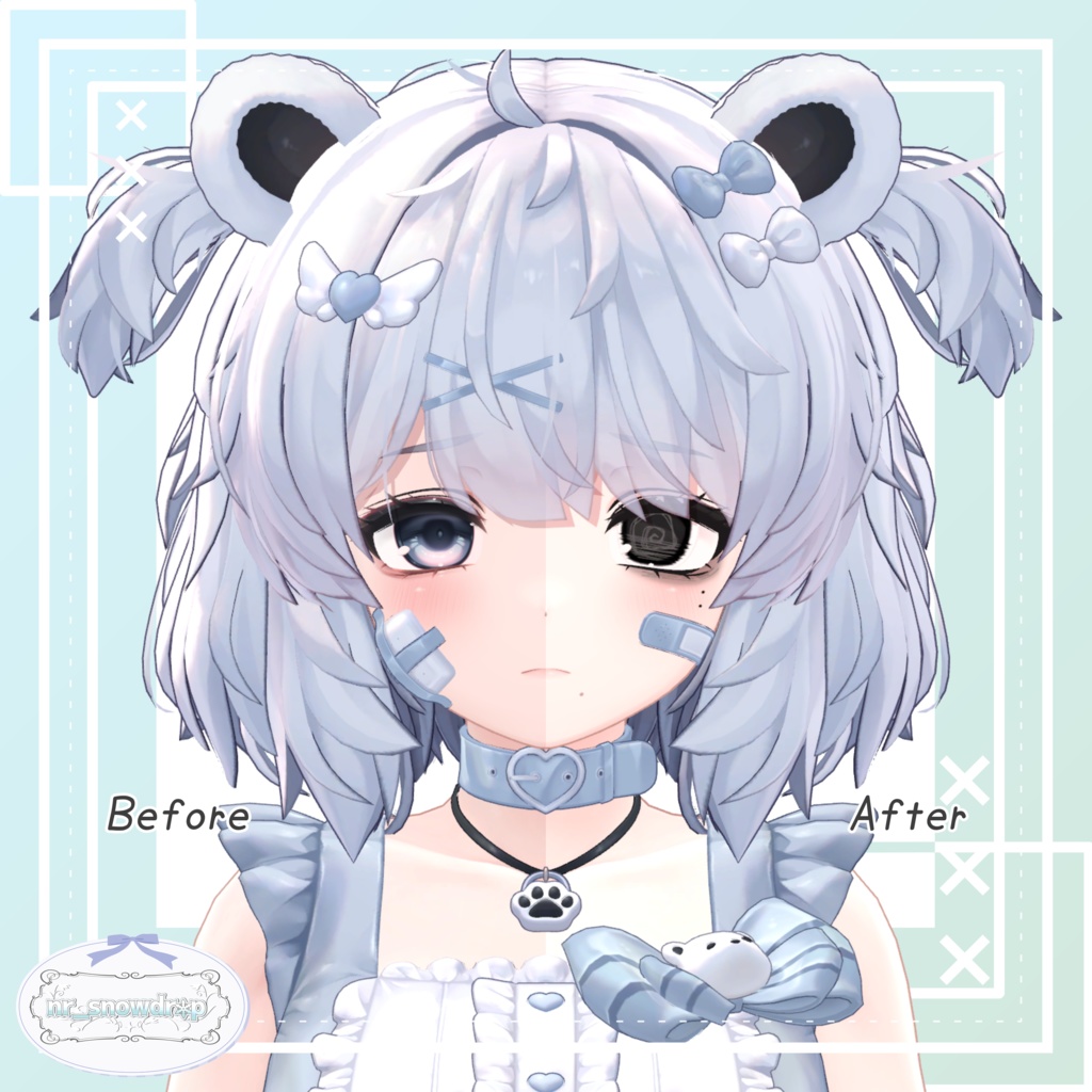 【Kumaly(クマリ)専用テクスチャ】病みぐる目 -Make&Eye Texture-