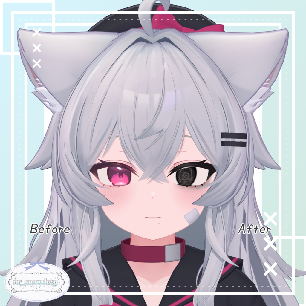 【RIRU(りる)専用テクスチャ】病みぐる目 -Make&Eye Texture-