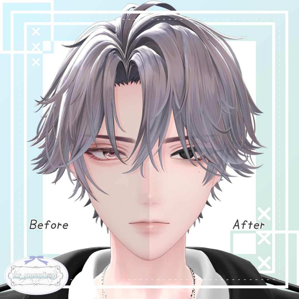 【Yuri(悠莉)専用テクスチャ】病みぐる目 -Make&Eye Texture-