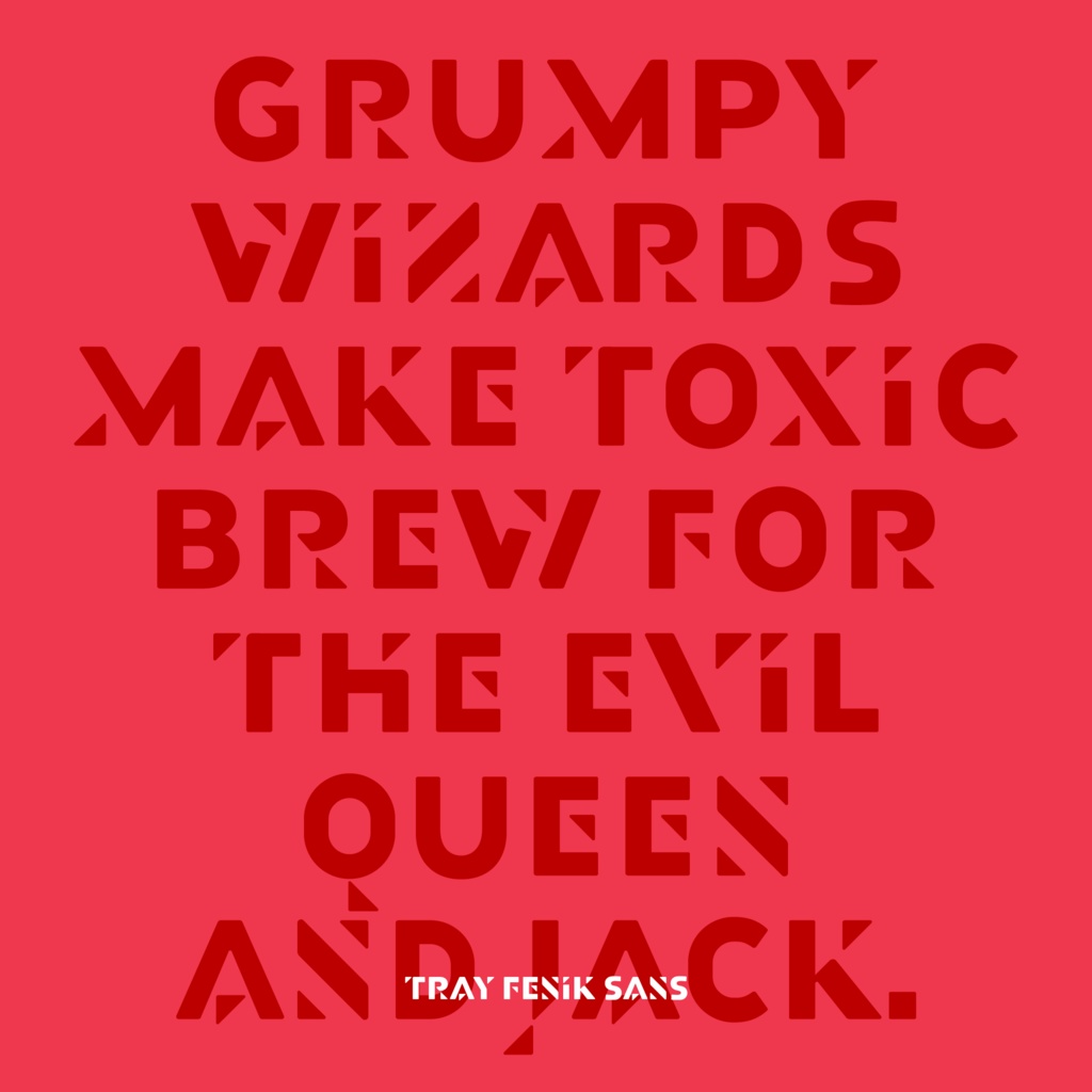 欧文フォント「Tray Fenik Sans」 | Tray Fenik Sans Font