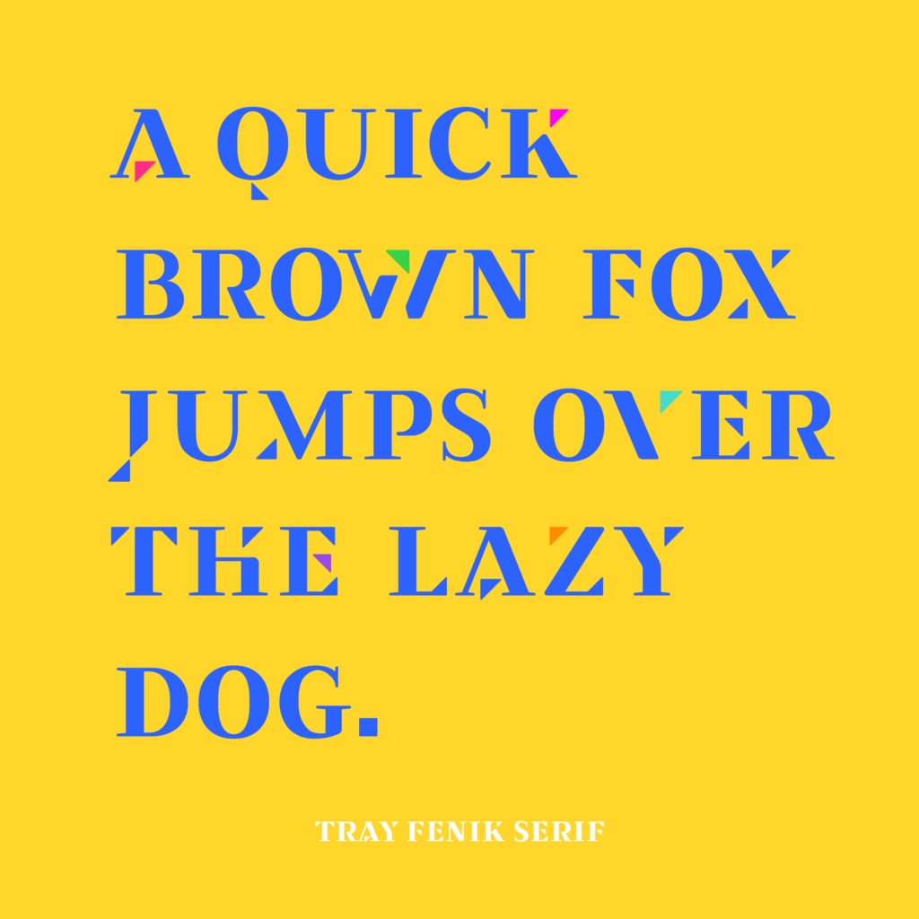 欧文フォント「Tray Fenik Serif」 | Tray Fenik Serif Font