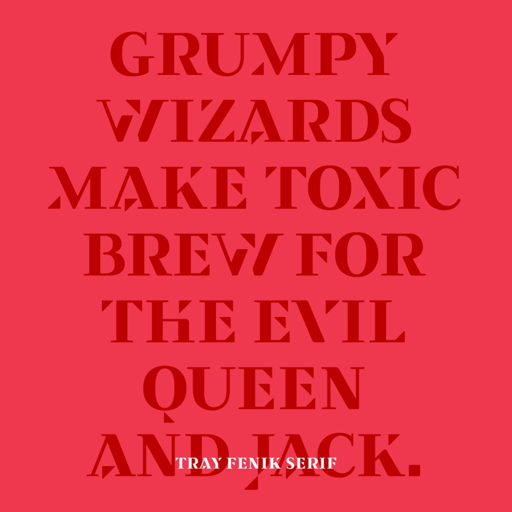 欧文フォント「Tray Fenik Serif」 | Tray Fenik Serif Font