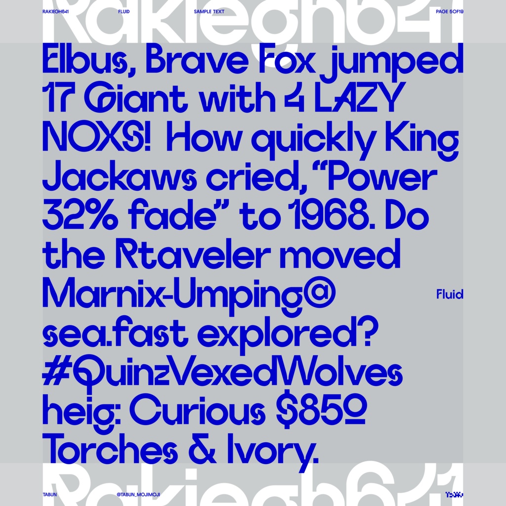 欧文フォントファミリー「Rakiegh641」 | Rakiegh641 Font Family