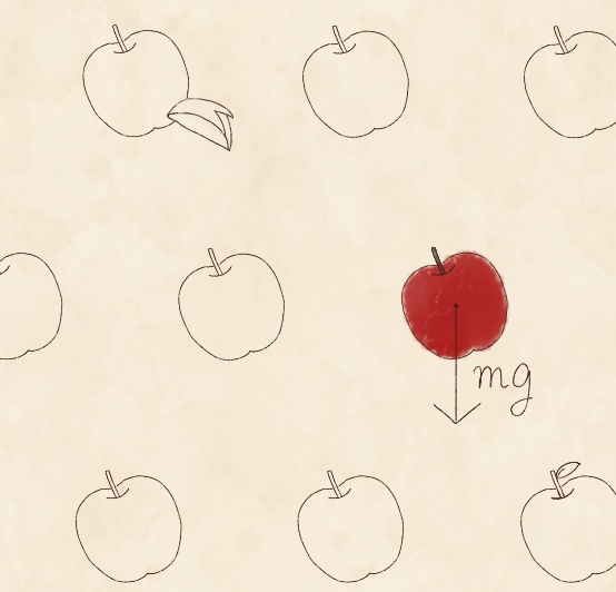 物理屋のりんごトートバック