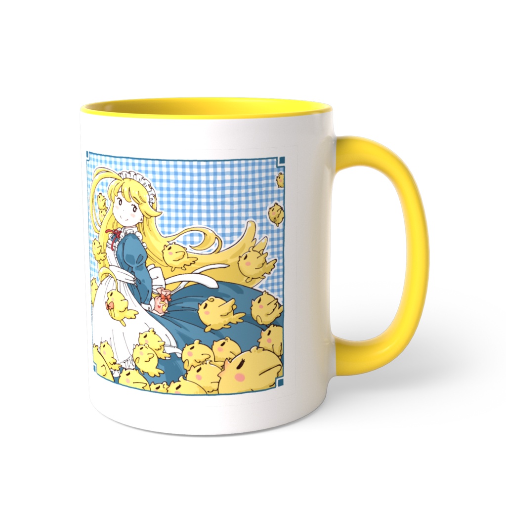 マグカップ（ひよこ犬の群れ）