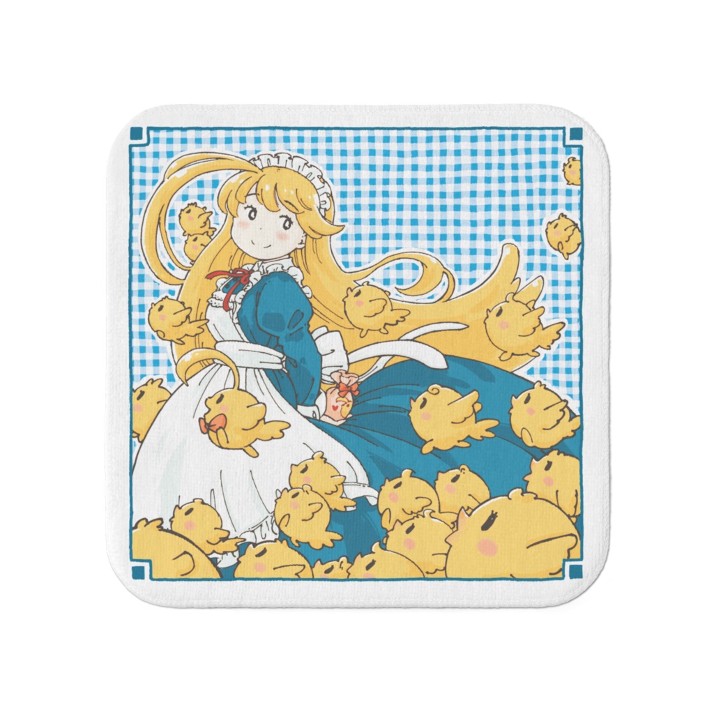 ミニタオル（ひよこ犬の群れ）