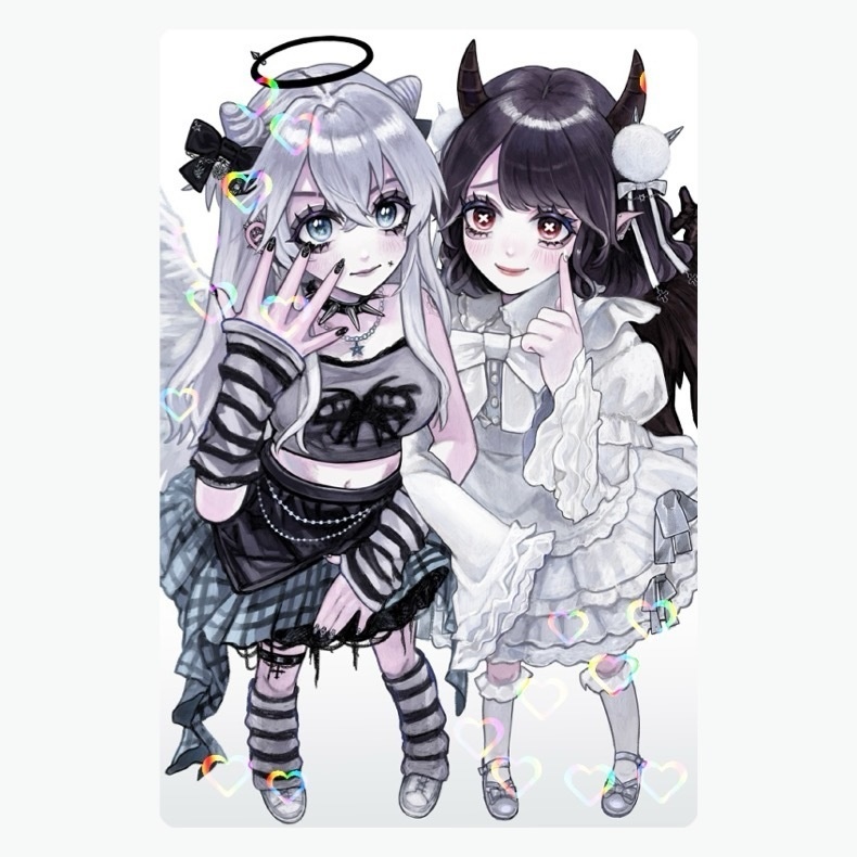天使と悪魔　クリアポストカード