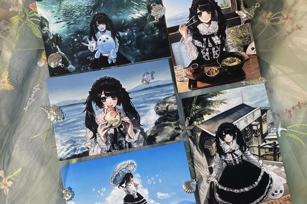 ポストカード　江の島ロリィタ　5枚セット