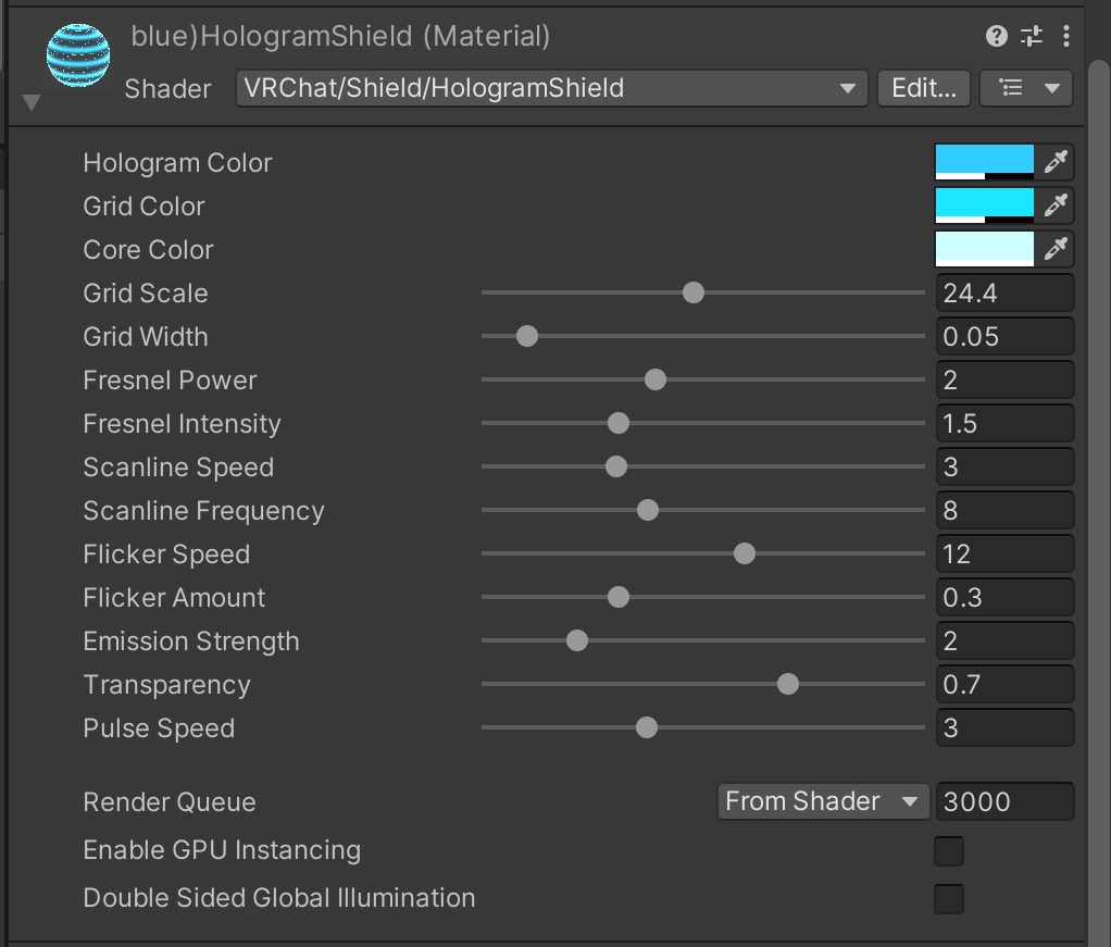 HologramShader|カラー6種!改変可能!