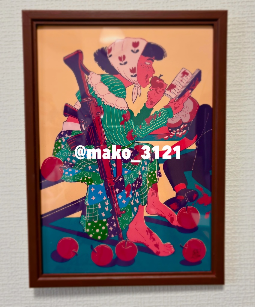 オリジナルイラスト 額装アート(A4)「Apple Sniper」