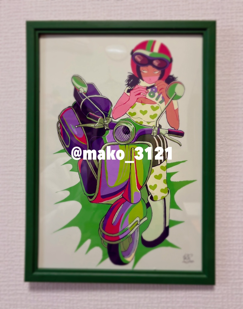 オリジナルイラスト 額装アート(A4)「Breaktime」