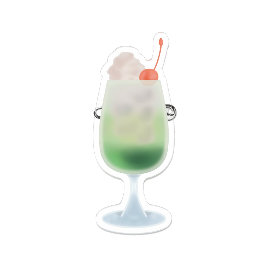 クリームソーダ・バッジ