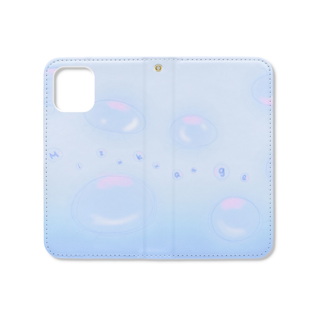 Kurage 手帳型iPhoneケース(ベルトなし) 【Deep Sea Friends】