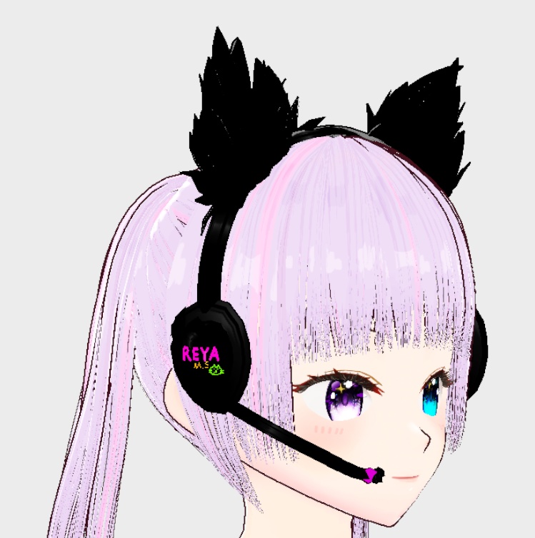 【Vroid】※無料※ロゴを手書きで変えられる簡易ヘッドセット【アクセサリ】