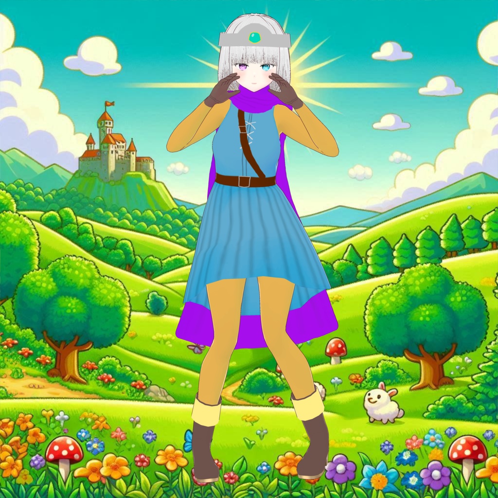 【無料】DQ3勇者コスプレセット（手抜き）【Vroid服】