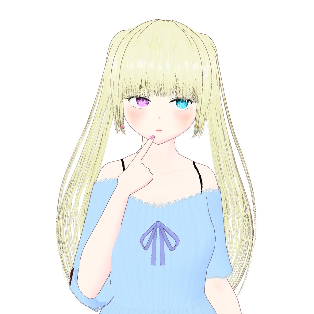 [Vroid]可愛く悩んでるっぽいポーズ[ポーズ]