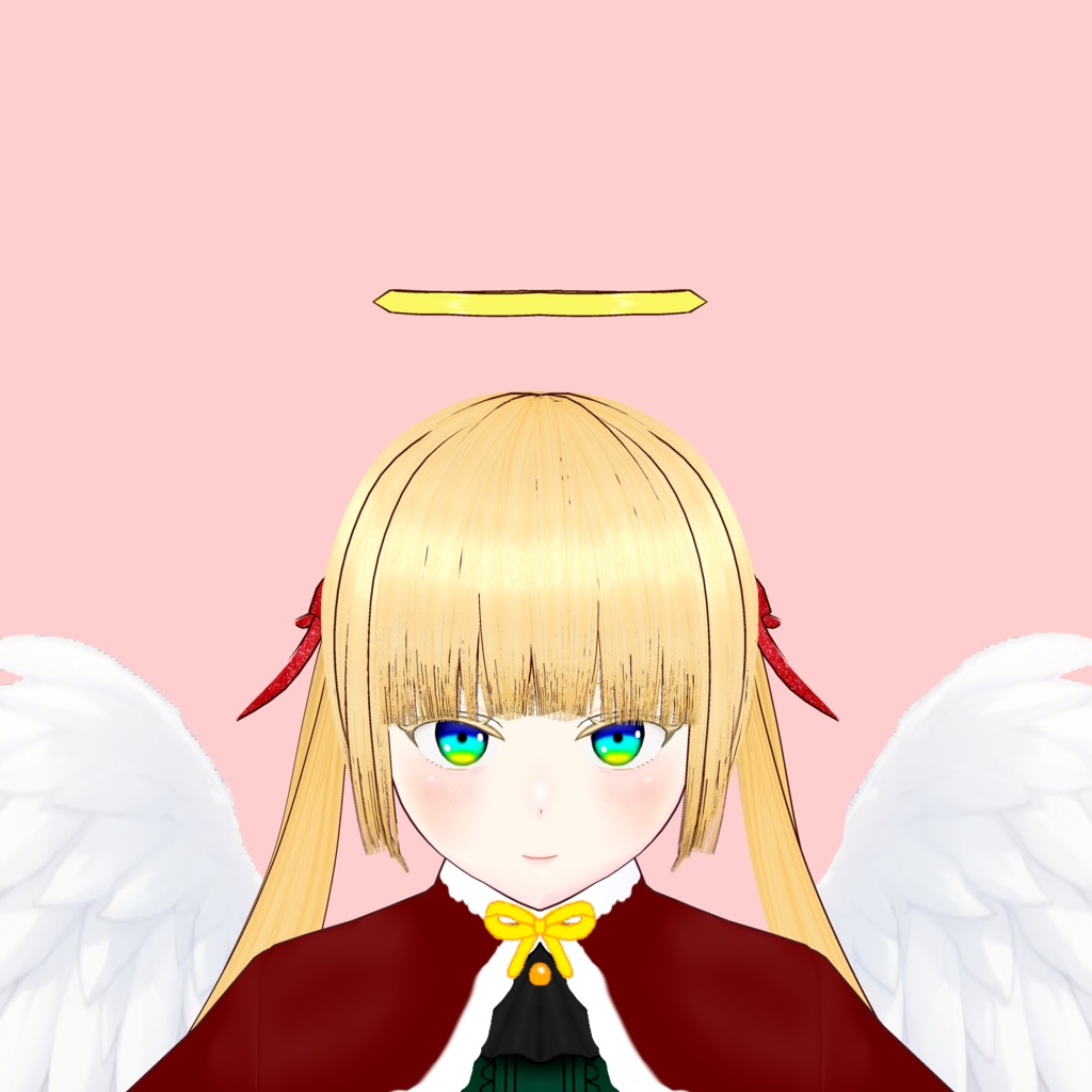 【無料】天使の羽と輪(アホ毛)セット【Vroidアクセサリ】