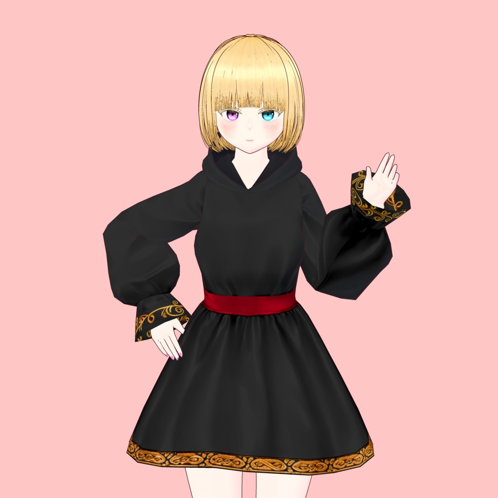 【Vroid】黒いローブっぽいもの【無料】