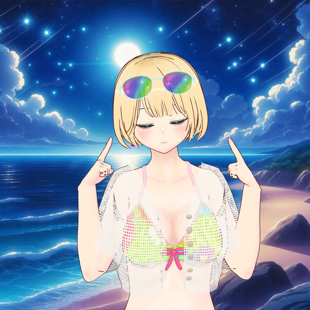 【VRoid】浮かれたレインボーサングラス【無料】