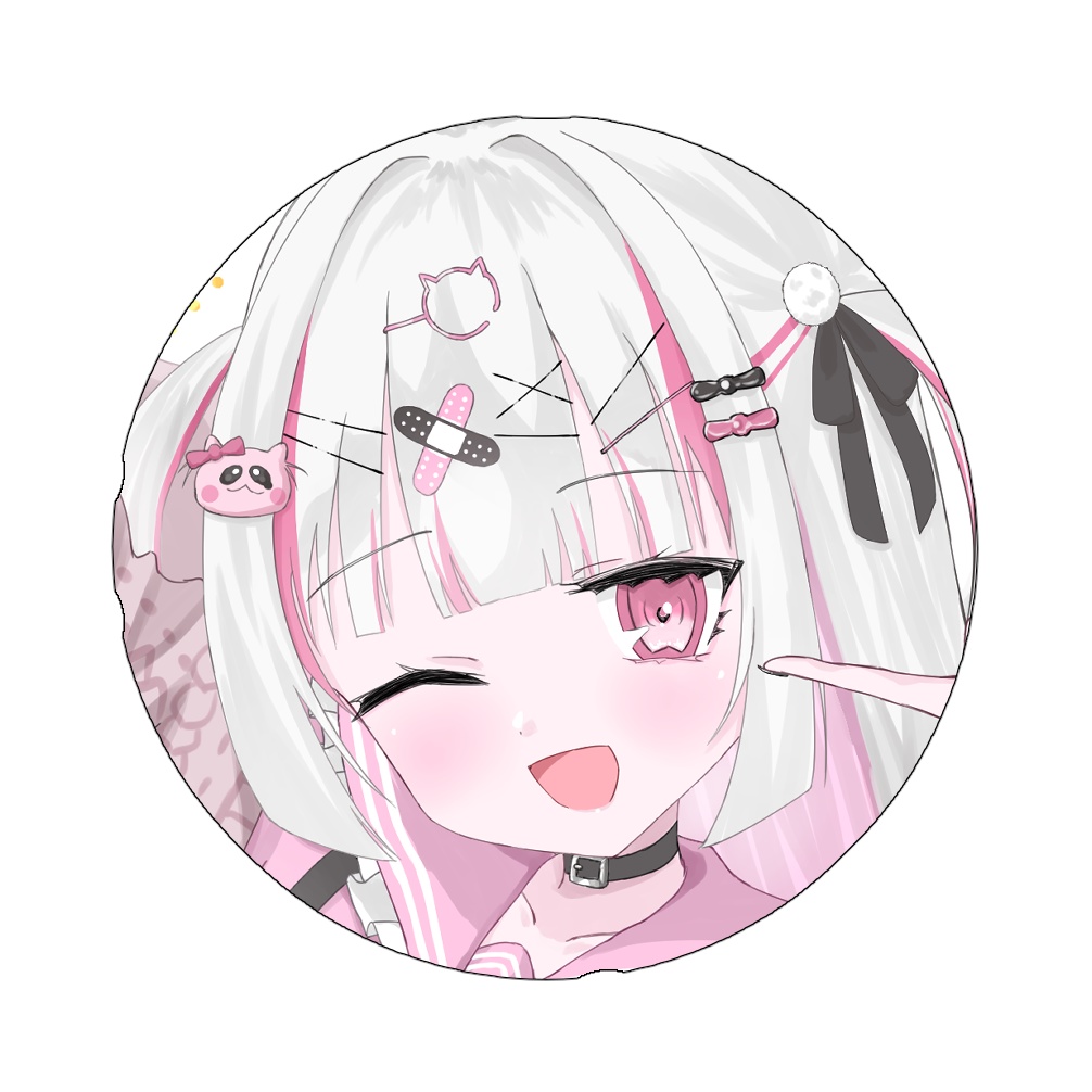 夢毬てちかYouTube LIVE1周年記念グッズ 缶バッジA