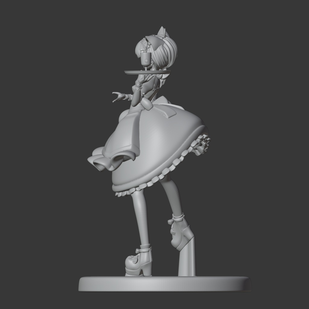 「めいどちゃん」 フィギュア 3Dプリンター用 STLデータ