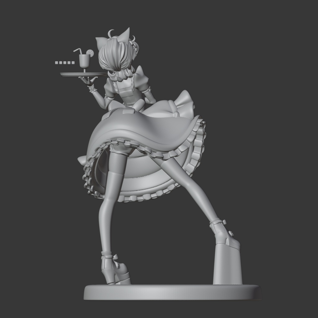 「めいどちゃん」 フィギュア 3Dプリンター用 STLデータ