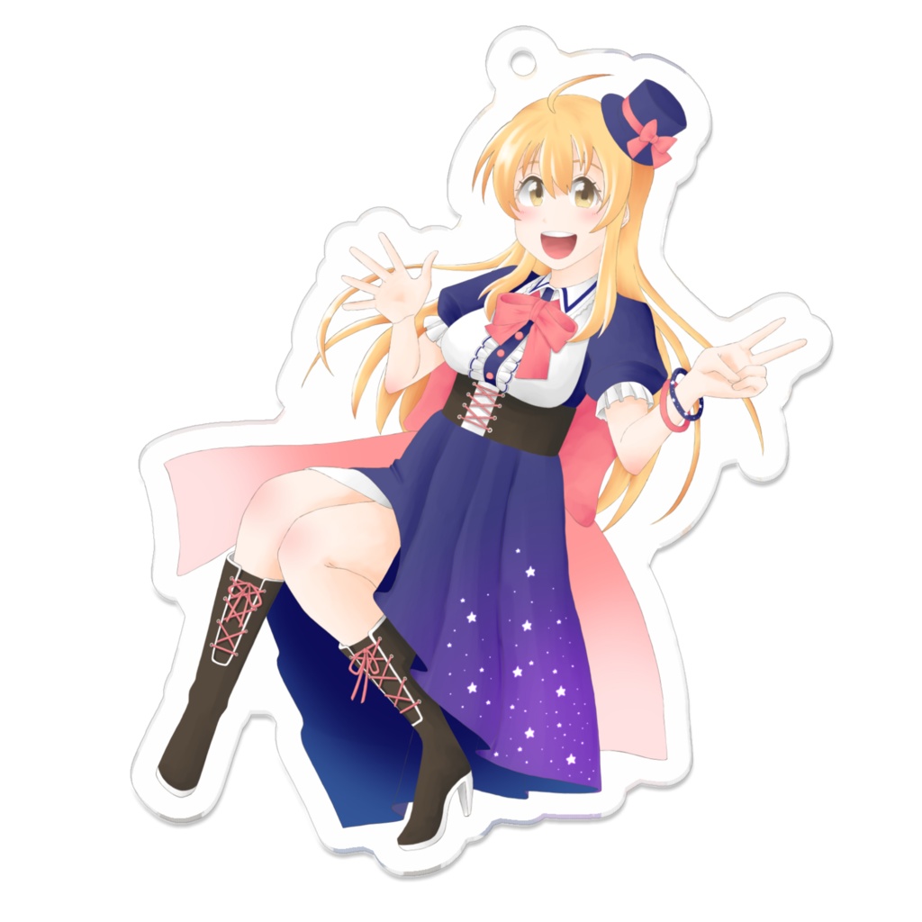 ぷぴお立ち絵アクリルキーホルダー