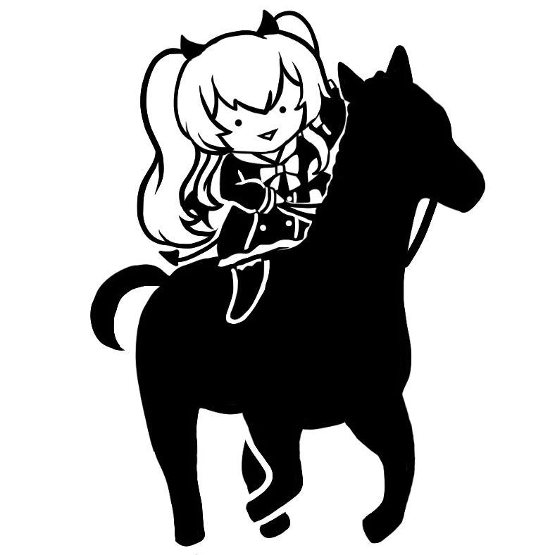 ポニーに乗るグリムアロエ ジップパーカー