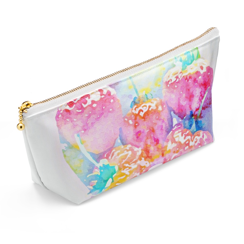 カラフル苺ポーチ