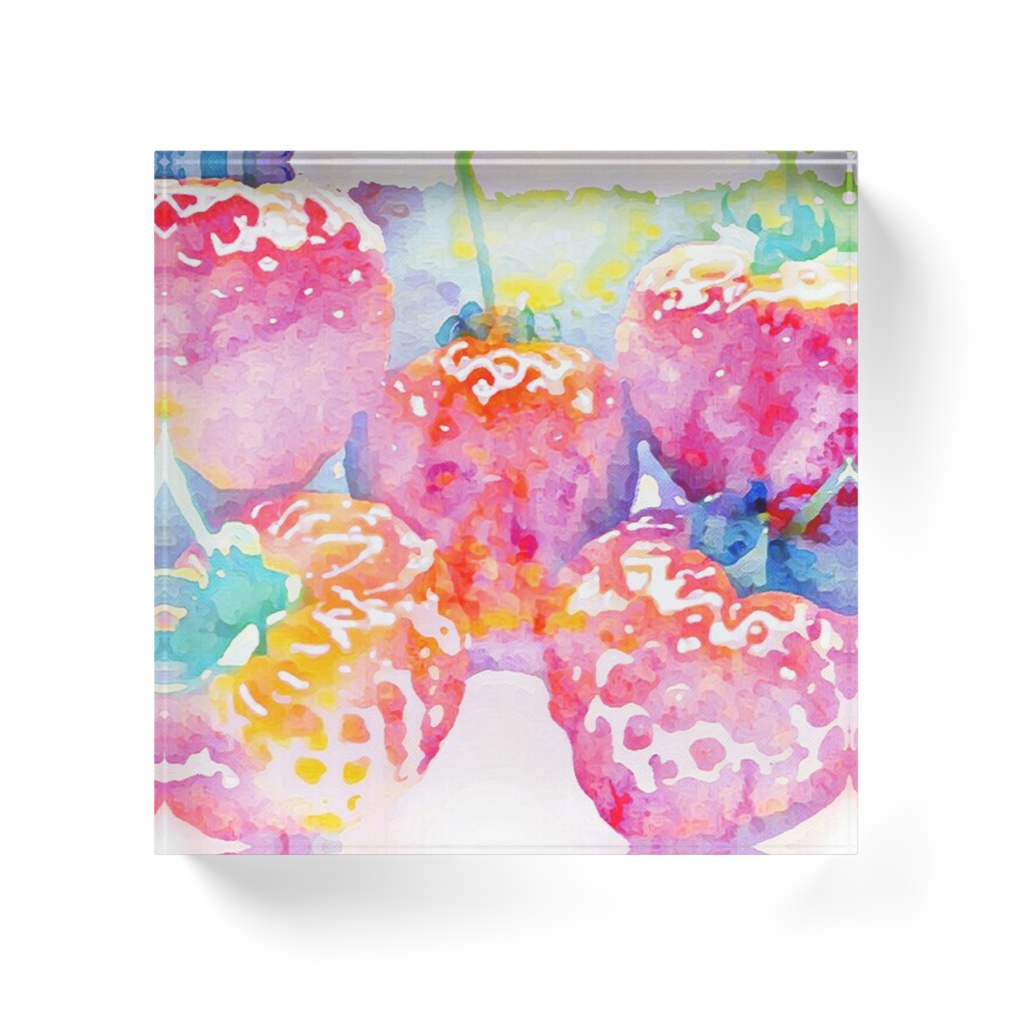 カラフル苺アクリルブロック