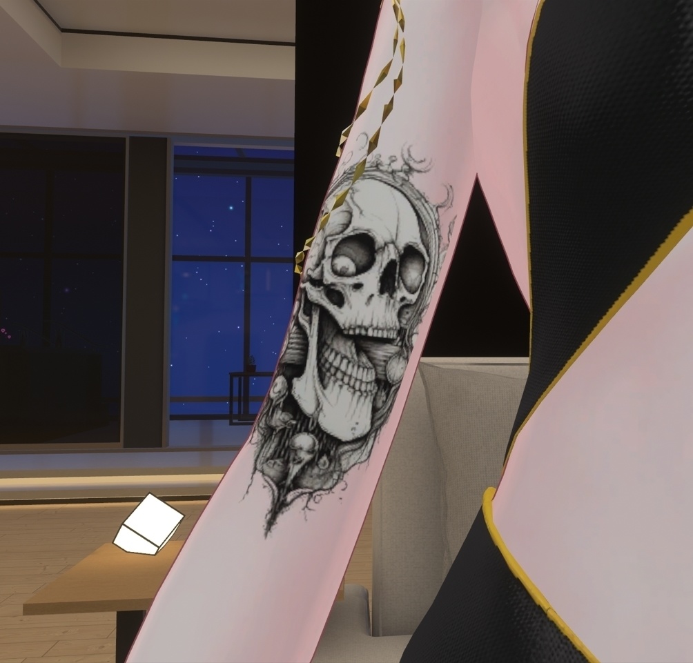 タトゥーやステッカーに!!心臓と骸骨の透過画像5枚