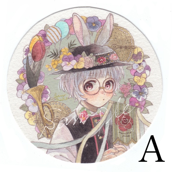 簡易うさぎ型額装作品