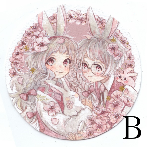 簡易うさぎ型額装作品