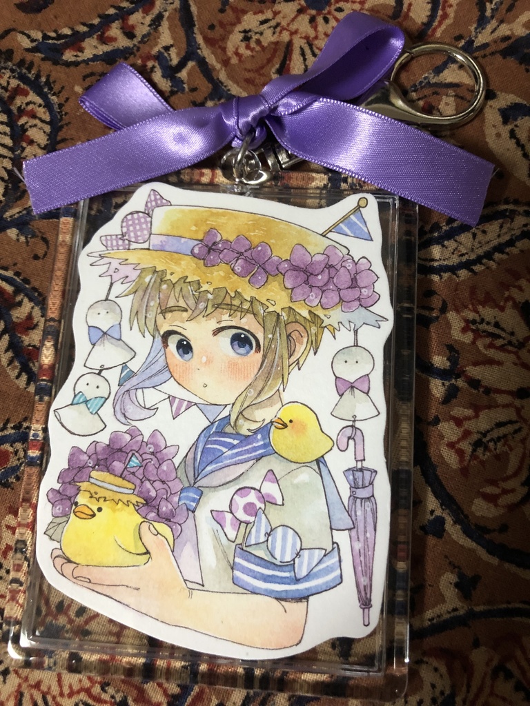 【原画キーホルダー】梅雨とあひる