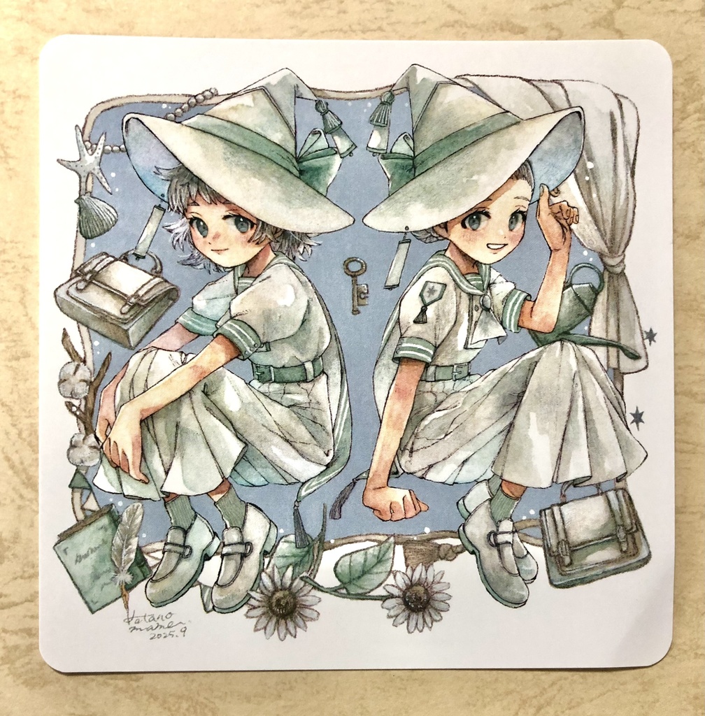 【イラストカード】白の夏