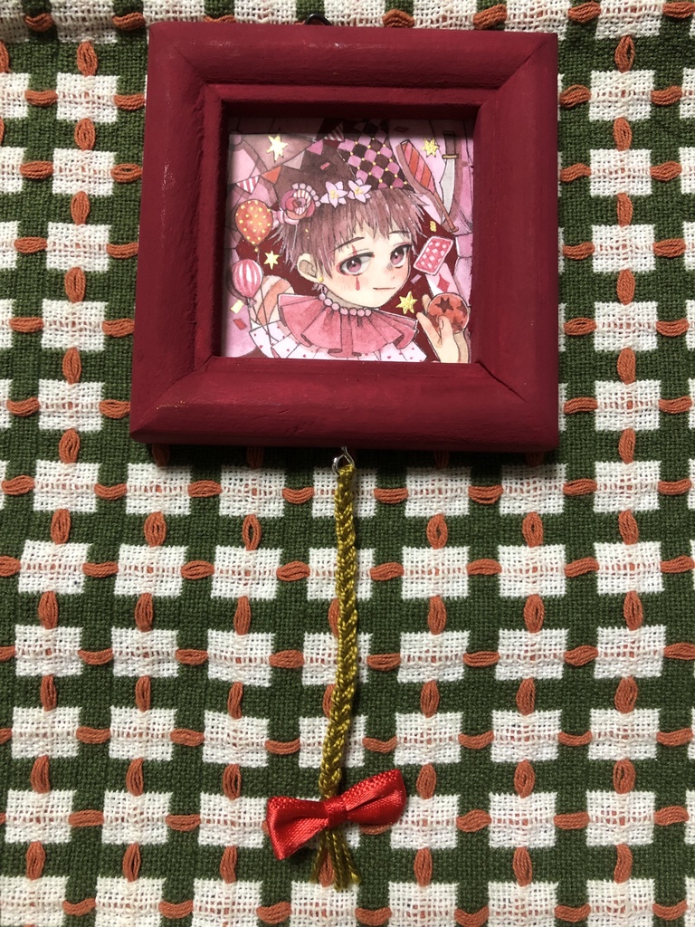 【原画】ミニ額(赤)