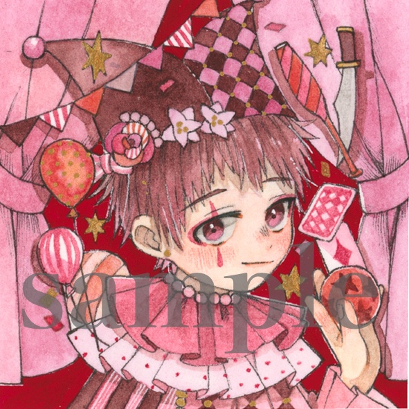 【原画】ミニ額(赤)