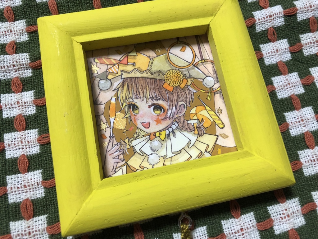 【原画】ミニ額(黄)