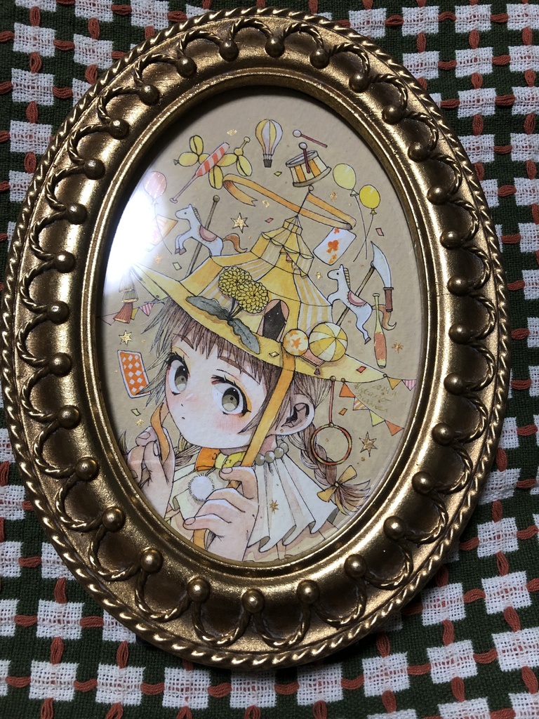 【原画】額装作品「circus hat」