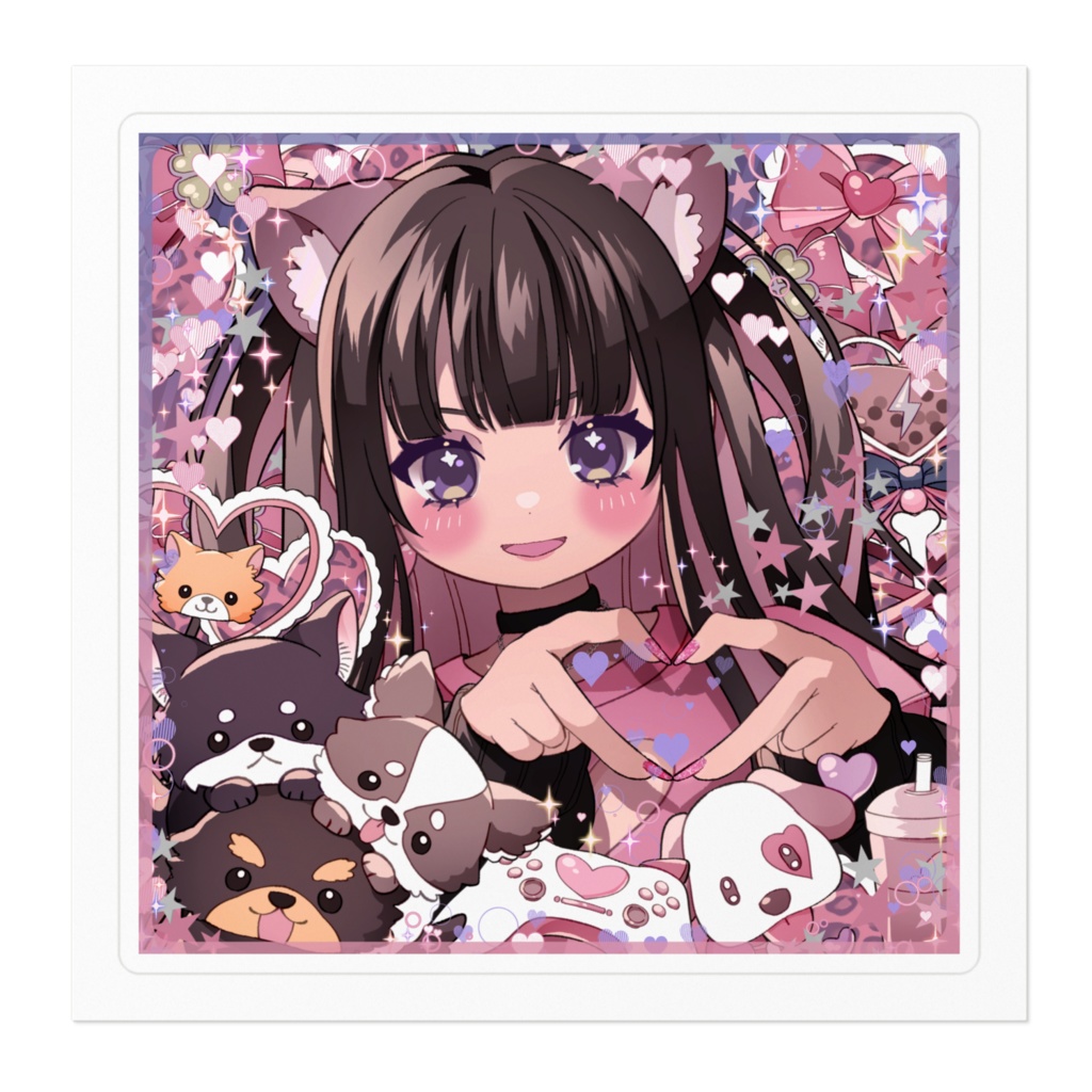 かわいいがてんこもりステッカー