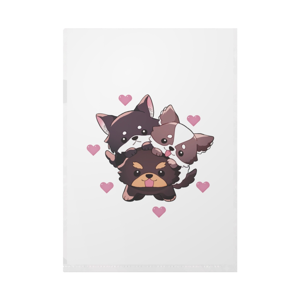 裏までかわいいクリアファイル