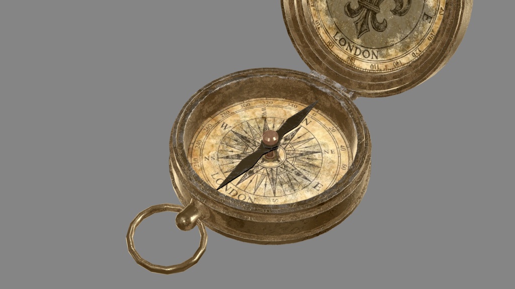 【VRChat想定】アンティークコンパス "Navigator" - 撮影特化の美術品