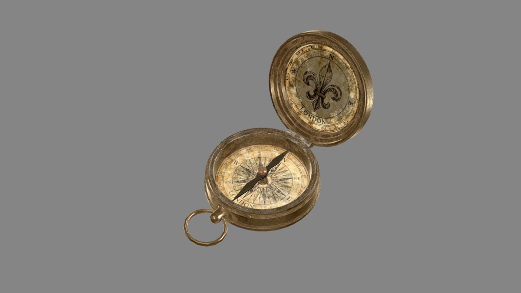 【VRChat想定】アンティークコンパス "Navigator" - 撮影特化の美術品